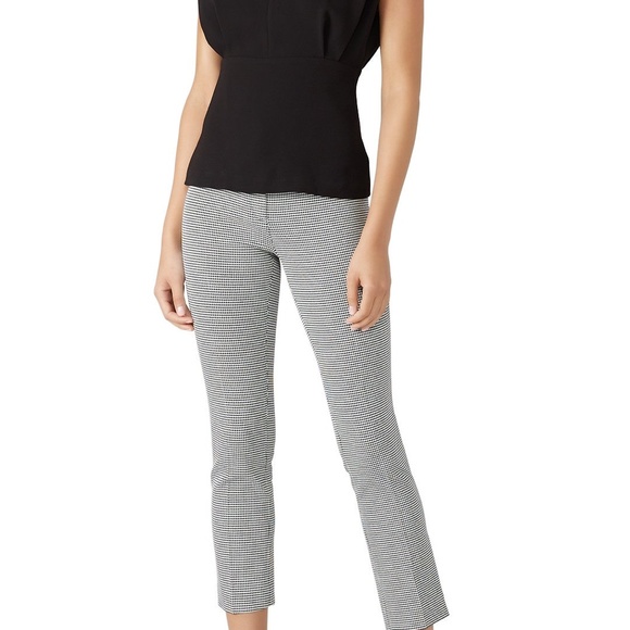 Theory Women's Size 2 Classic Ankle Pants Black & White Houndstooth - Picture 1 of 9